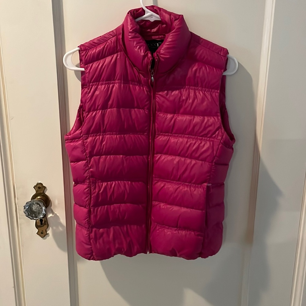 Pink magenta puffer vest